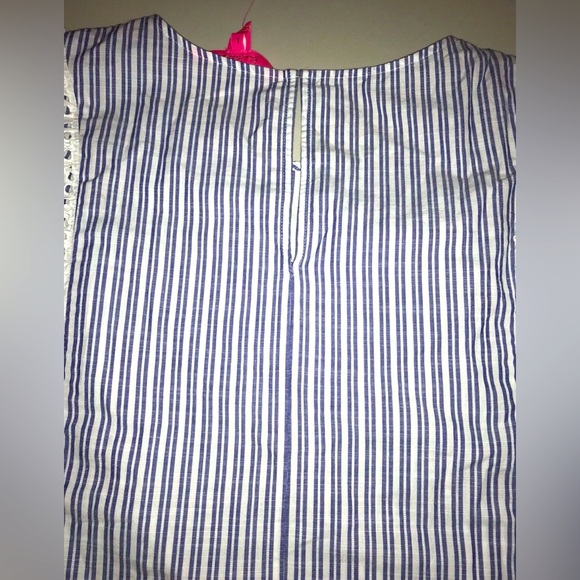 Lilly Pulitzer NWT Ellis Peplum Ruffle Sleeveless Top  Blue Thistle Size L - Picture 9 of 9